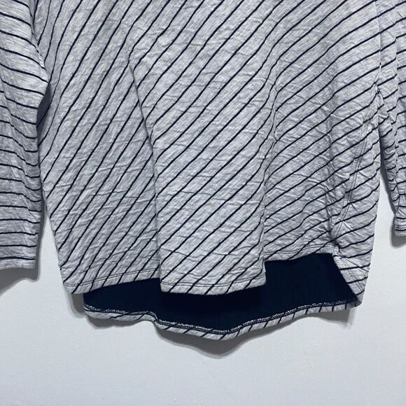 Habitat‎  Escape Top Womens S White Black Stripe 3/4 Sleeve Coastal Beachy - Picture 3 of 7